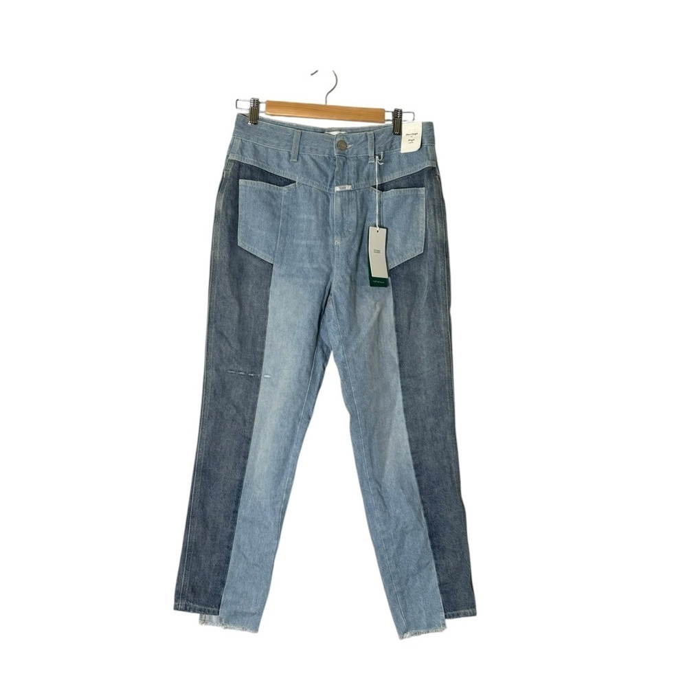 Closed Patchwork Two Tone High Waist Italian Made Jeans Women's 30 NWT $415